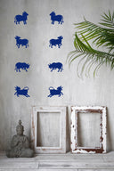 Cows Of Pichwai (Indigo)