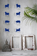 Cows Of Pichwai (Indigo)